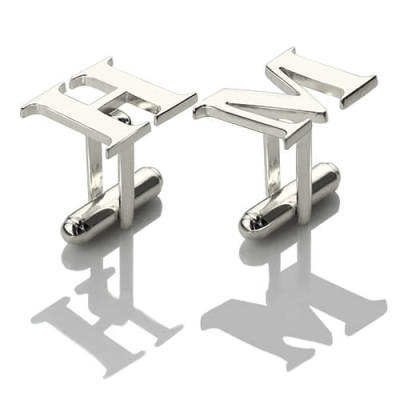 Best Designer Cufflinks with Initial Sterling Silver - Name My Jewellery