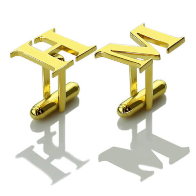 Best Initial Cufflinks 18ct Gold Plated - Name My Jewellery