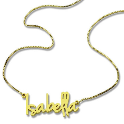 Small Name Necklace For Women in 18ct Gold Plated - Name My Jewellery