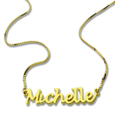 HandWriting Name Necklace 18ct Gold Plate - Name My Jewellery