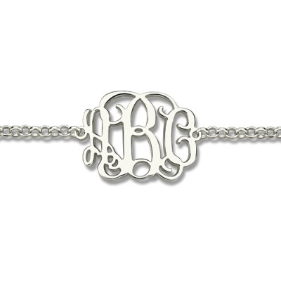 Sterling Silver Monogram Bracelet - Name My Jewellery