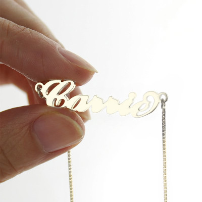 Personalised Carrie Name Necklace Silver - Box Chain - Name My Jewellery