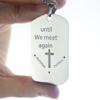 Remembrance Dog Tag Name Necklace - Name My Jewellery