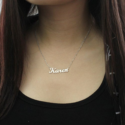 Personalised Script Name Necklace Sterling Silver - Name My Jewellery