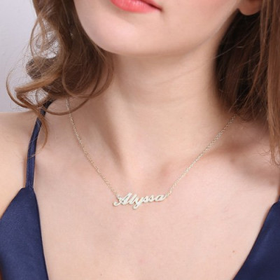 Personalised Carrie Name Necklace Sterling Silver - Name My Jewellery