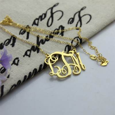 Cut Out Taylor Swift Monogram Necklace 18ct Gold Plated - Name My Jewellery