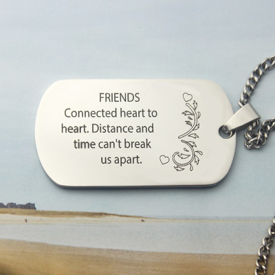 Best Friends Dog Tag Name Necklace - Name My Jewellery