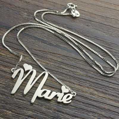 Personalised Cute Name Necklace Sterling Silver - Name My Jewellery