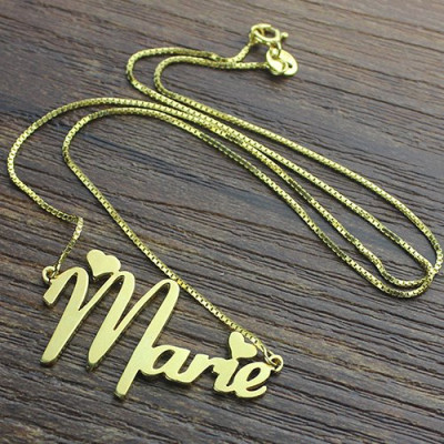 Personalised Nameplate Necklace for Girls 18ct Gold Plated - Name My Jewellery