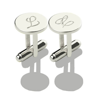 Cool Initial Cuff links Sterling Silver - Name My Jewellery