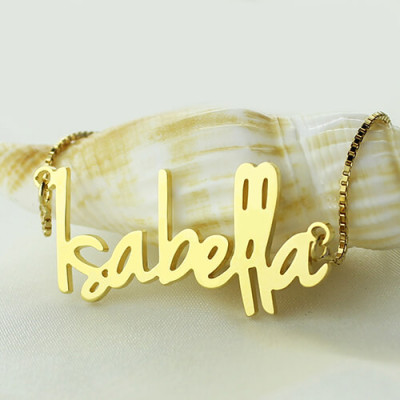 Small Name Necklace For Women in 18ct Gold Plated - Name My Jewellery