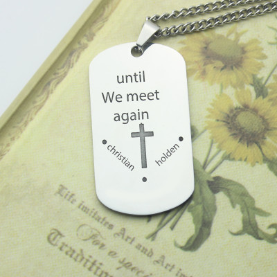 Remembrance Dog Tag Name Necklace - Name My Jewellery