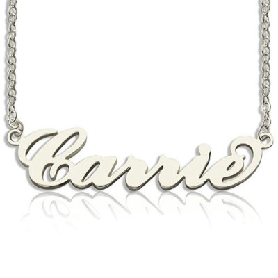 Personalised Carrie Name Necklace Sterling Silver - Name My Jewellery