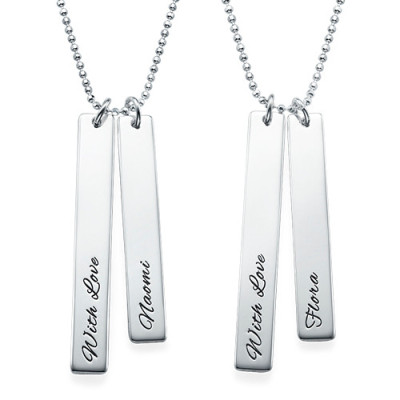 Bar Necklace Set for Mums and Daughters - Name My Jewellery