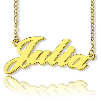 Personalised Classic Name Necklace in 18ct Gold Plated - Name My Jewellery