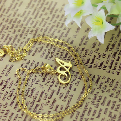 Personalised Letter Necklace 18ct Gold Plated - Name My Jewellery