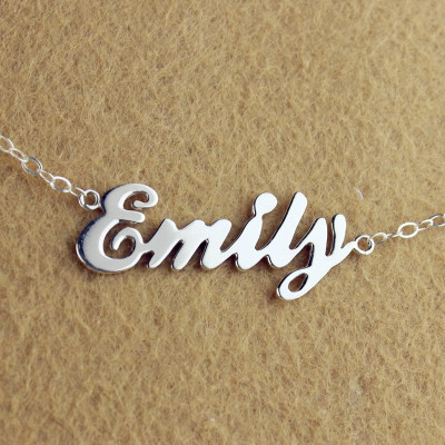 Custom Cursive Name Necklace Sterling Silver - Name My Jewellery