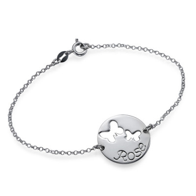 Cut Out Butterfly Bracelet/Anklet - Name My Jewellery
