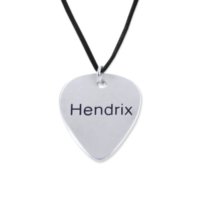 Engraved Guitar Pick Necklace - Name My Jewellery
