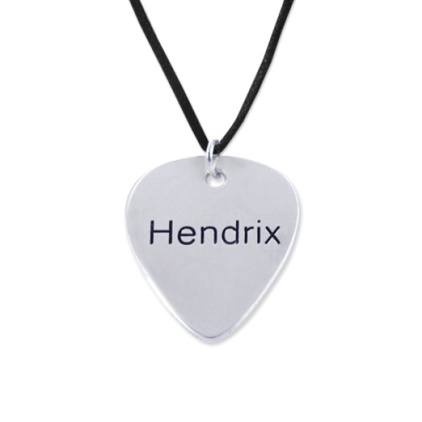Engraved Guitar Pick Necklace - Name My Jewellery