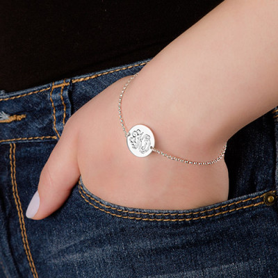 Sterling Silver Monogram Bracelet/Anklet - Name My Jewellery