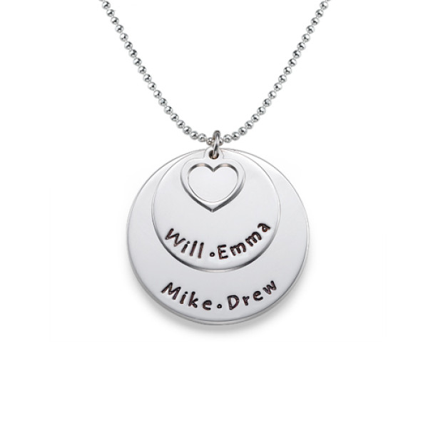 Family Necklace in Sterling Silver - Name My Jewellery