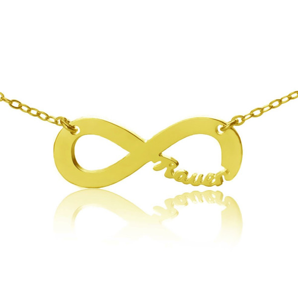 Personalised 18ct Gold Plated Infinity Name Necklace - Name My Jewellery
