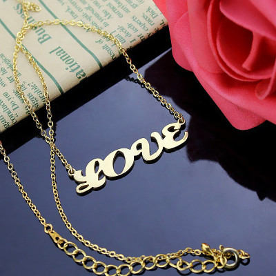 Gold Plated Capital Name Necklace Personalised - Name My Jewellery