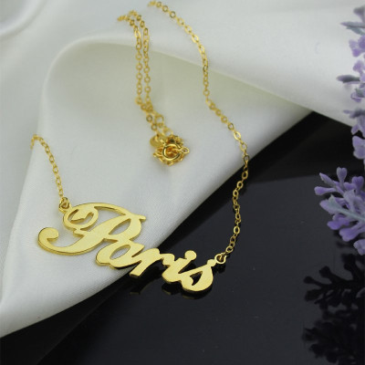 18ct Gold Plating Name Necklace "Paris" - Name My Jewellery