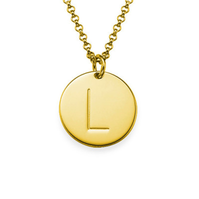 18k Gold Plated Initial Charm Necklace - Name My Jewellery
