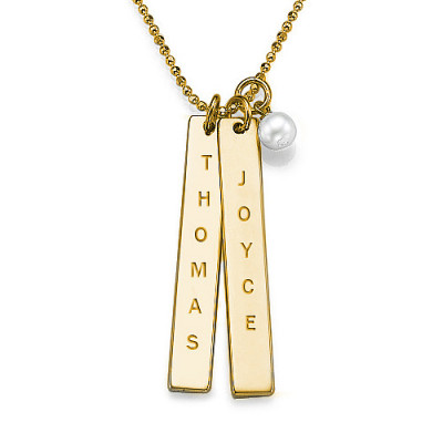 18CT Gold Plating Customised Name Tag Necklace - Name My Jewellery
