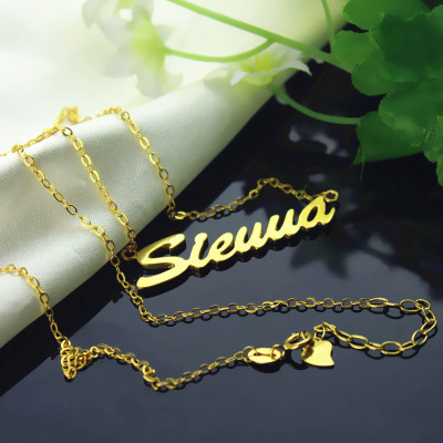 18ct Gold Plated Personalised Name Necklace "Sienna" - Name My Jewellery