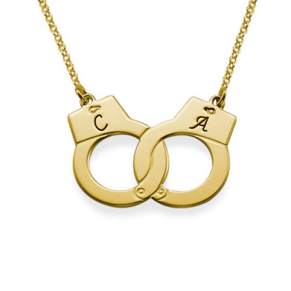 Handcuff Necklace in 18ct Gold Plating - Name My Jewellery