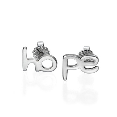 Hope and Love Stud Earrings - Name My Jewellery
