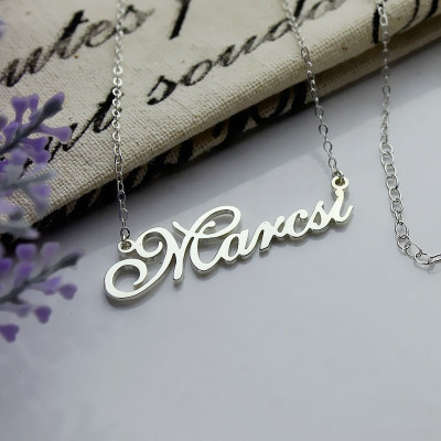 Personalised Nameplate Necklace Sterling Silver - Name My Jewellery