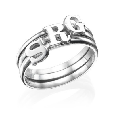 Initial Ring in Sterling Silver - Name My Jewellery