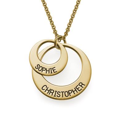 Jewellery for Mums - Disc Necklace in Gold Plating - Name My Jewellery