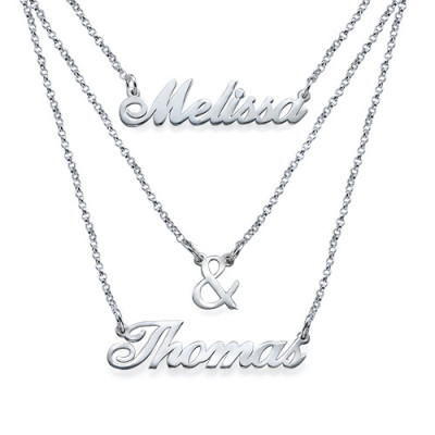 Layered Name Necklace in Sterling Silver - Name My Jewellery