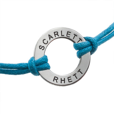 Leather Style Cord Engraved Bracelet/Anklet - Name My Jewellery