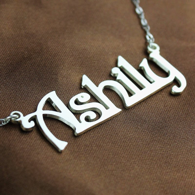 Sterling Silver Harrington Font Name Necklace - Name My Jewellery