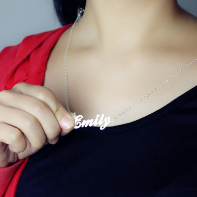 Custom Cursive Name Necklace Sterling Silver - Name My Jewellery