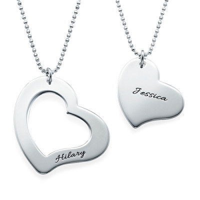 Mum is My Heart Mother Daughter Necklaces - Name My Jewellery