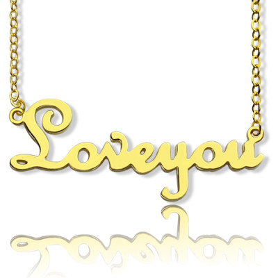 Personalised Cursive Name Necklace 18ct Gold Plated - Name My Jewellery