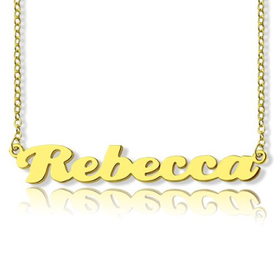 Personalised 18ct Gold Plated Silver Puff Font Name Necklace - Name My Jewellery