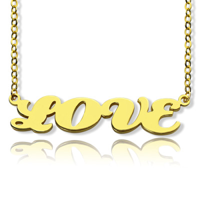 Solid Gold 18ct Capital Puff Font Name Necklace - Name My Jewellery