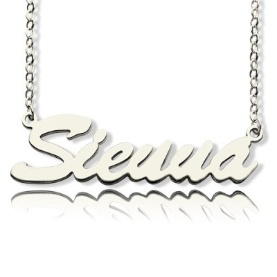 Sterling Silver Sienna Style Name Necklace - Name My Jewellery