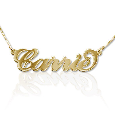 18ct Gold-Plated Silver Carrie Name Necklace - Name My Jewellery