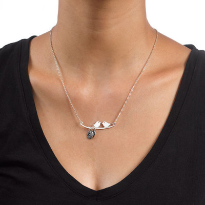 Personalised Mum Jewellery – Silver Bird Necklace - Name My Jewellery