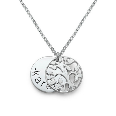 Personalised Family Necklace in Silver - Name My Jewellery