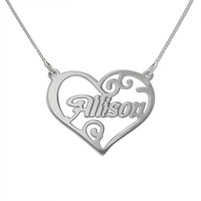 Personalised Heart Name Necklace - Name My Jewellery